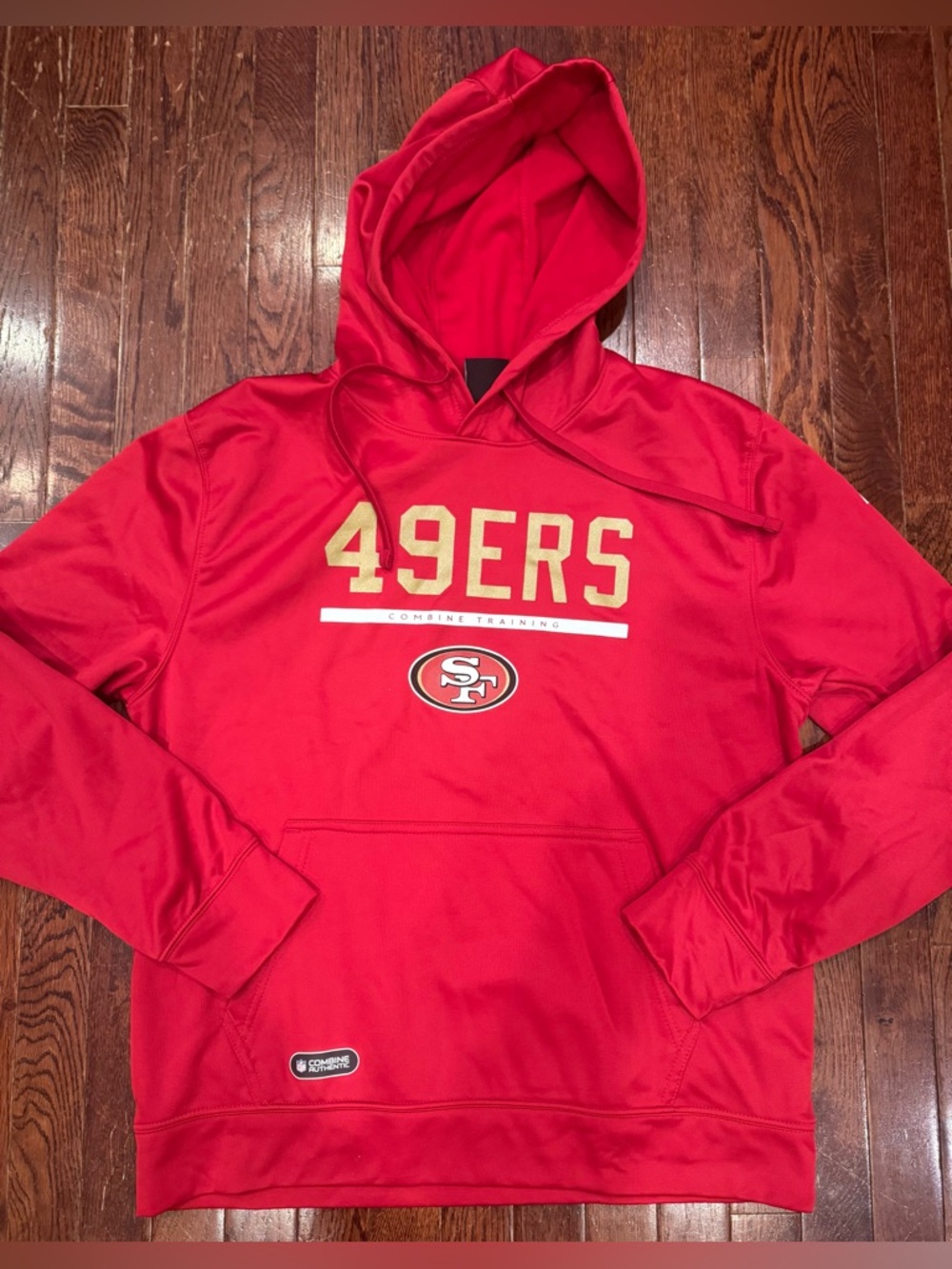 New Era NFL San Francisco 49ERS Combine Training Team Apparel Red Hoodie Large